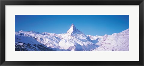 Framed Mt Matterhorn Valais Sunnegga Switzerland Print