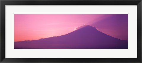 Framed Sunset over Mt Fuji Shizuoka Japan Print