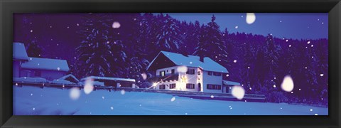 Framed Snowfall Germany Print