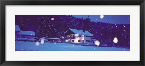 Framed Snowfall Germany Print