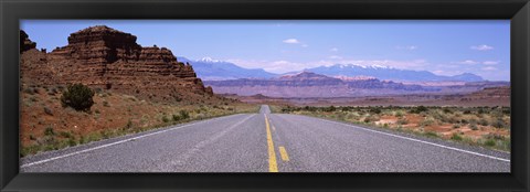 Framed Road passing through a landscape, Utah State Route 95, Utah, USA Print