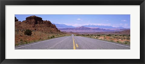 Framed Road passing through a landscape, Utah State Route 95, Utah, USA Print