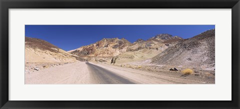 Framed Road passing through mountains, Artist&#39;s Drive, Death Valley National Park, California, USA Print