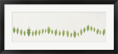 Framed Line of Holly Leaves Print