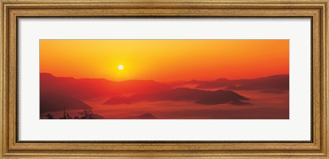 Framed Sunrise Mt Taisetsu National Park Hokkaido Japan Print