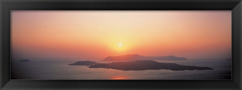 Framed Sunset Santorini Island Greece Print