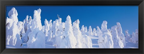 Framed Snow Covered Trees, Zao Yamagata Japan Print