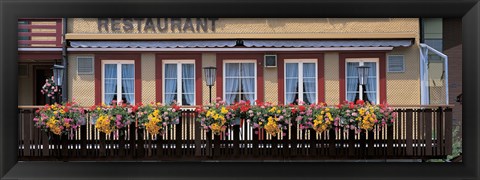 Framed Restaurant Windows, Appenzell Switzerland Print