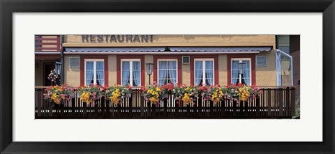 Framed Restaurant Windows, Appenzell Switzerland Print