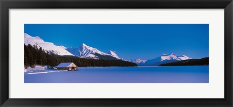 Framed Maligne Lake &amp; Canadian Rockies Alberta Canada Print