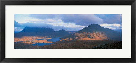 Framed Cul Moor &amp; Cul Beag (Mountains) Stac Pollaidh National Nature Reserve Scotland Print