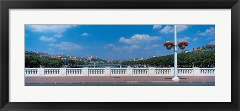 Framed Wilson Bridge Lyon France Print