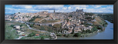 Framed Aerial view of Toledo Spain Print