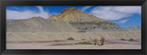 Framed Clouds over mountains, Caineville Mesa, Wayne County, Utah, USA Print