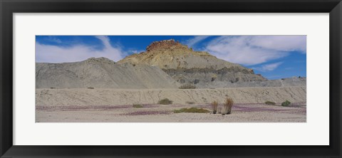 Framed Clouds over mountains, Caineville Mesa, Wayne County, Utah, USA Print