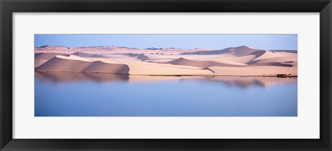 Framed Sand dunes at the seaside, Mui Ne, Vietnam Print