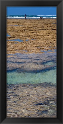 Framed Indian Ocean, Fringe Reef, Mombasa Marine National Park and Reserve, Kenya Print