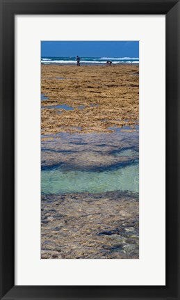 Framed Indian Ocean, Fringe Reef, Mombasa Marine National Park and Reserve, Kenya Print