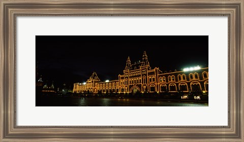 Framed Red Square at Night, Moscow, Russia Print