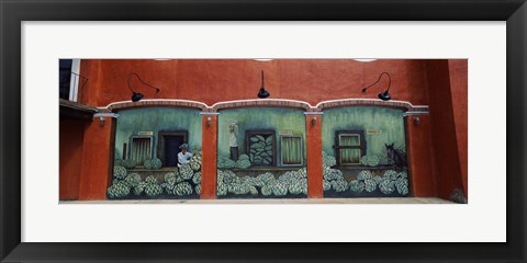 Framed Mural on a wall, Cancun, Yucatan, Mexico Print