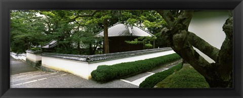 Framed Trees near a temple, Nanzenji Temple, Kyoto, Kyoto Prefecture, Kinki Region, Honshu, Japan Print