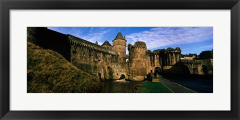 Framed Low angle view of a castle, Chateau de Fougeres, Fougeres, Ille-et-Vilaine, Brittany, France Print