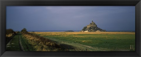 Framed Mont Saint-Michel, Manche, Normandy, France Print