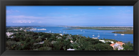 Framed High angle view from top of lighthouse, St. Augustine, Florida, USA Print