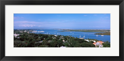 Framed High angle view from top of lighthouse, St. Augustine, Florida, USA Print