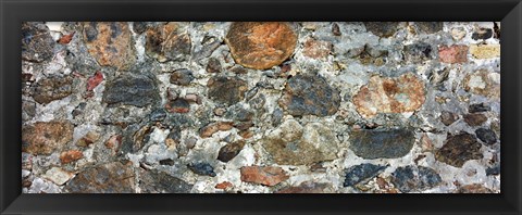 Framed Close-up of a stone wall, St. John, US Virgin Islands Print