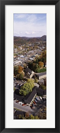 Framed High angle view of a city, Gatlinburg, Sevier County, Tennessee Print