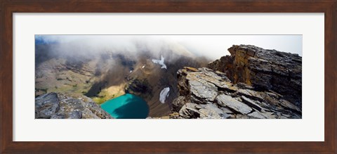 Framed High angle view of a lake, Continental Divide, US Glacier National Park, Montana, USA Print