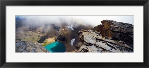 Framed High angle view of a lake, Continental Divide, US Glacier National Park, Montana, USA Print