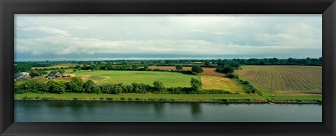 Framed Countryside, Kiel Canal, Kiel, Schleswig-Holstein, Germany Print