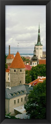 Framed Toompea view, Old Town, Tallinn, Estonia Print