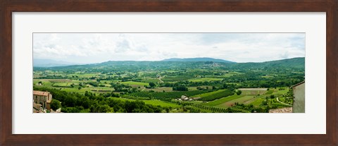 Framed High angle view of a field, Lacoste, Vaucluse, Provence-Alpes-Cote d&#39;Azur, France Print