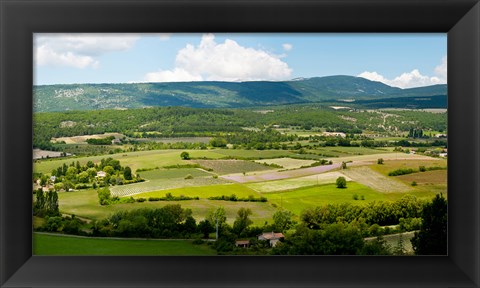 Framed High angle view of a field, Sault, Vaucluse, Provence-Alpes-Cote d&#39;Azur, France Print