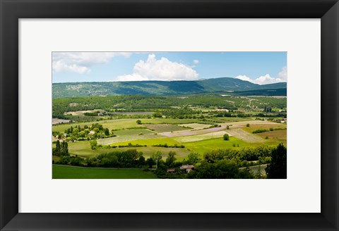 Framed High angle view of a field, Sault, Vaucluse, Provence-Alpes-Cote d&#39;Azur, France Print