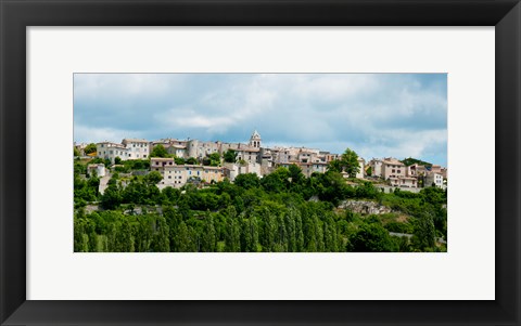 Framed Town on a hill, Sault, Vaucluse, Provence-Alpes-Cote d&#39;Azur, France Print