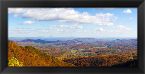 Framed Clouds over a landscape, North Carolina, USA Print