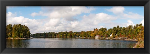 Framed Moon River, Bala, Muskoka, Ontario, Canada Print