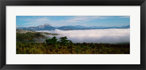 Framed Morning fog on Verdon Gorge, Provence-Alpes-Cote d&#39;Azur, France Print