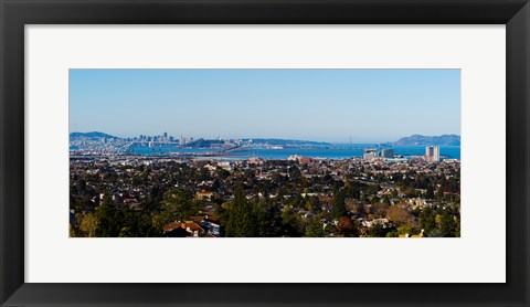 Framed Buildings in a city, Oakland, San Francisco Bay, California Print