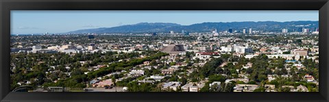 Framed Cityscape, Culver City, Century City, Wilshire Corridor, Westwood, West Los Angeles, California, USA Print