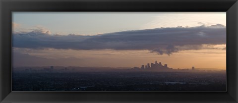 Framed Buildings in a city, Mid-Wilshire, Los Angeles, California, USA Print