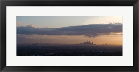 Framed Buildings in a city, Mid-Wilshire, Los Angeles, California, USA Print