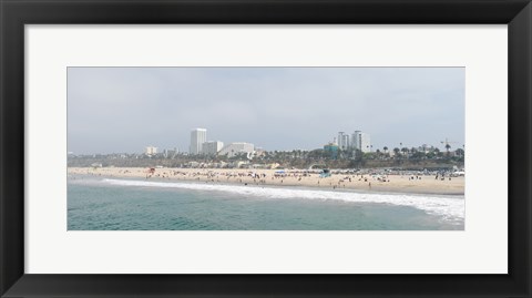 Framed Santa Monica Beach, Santa Monica, Los Angeles County, California, USA Print