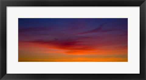 Framed Clouds in a red sky Print