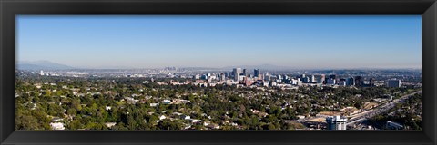 Framed Century City, Wilshire Corridor, Westwood, West Los Angeles, California, USA Print