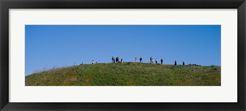 Framed People on a hill, Baldwin Hills Scenic Overlook, Los Angeles County, California, USA Print